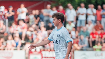 Pablo Torre, en su debut con el Girona.