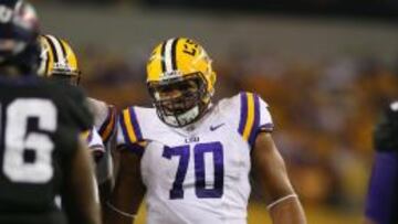 La'el Collins, nuevo jugador de los Dallas Cowboys, con LSU.