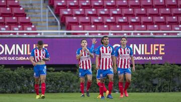 EDSON TORRES CELEBRATES HIS GOAL OF TAPATIO during the game CD Tapatio vs Pumas Tabasco, corresponding to day 15 of the Torneo 2020 Guard1anes of the Liga de Expansion MX, at Akron Stadium, on November 18, 2020.
<br><br>
EDSON TORRES CELEBRA SU GOL DE TAPATIO durante el partido CD Tapatio vs Pumas Tabasco, correspondiente a la jornada 15 del Torneo Guard1anes 2020 de la Liga de Expansion MX, en el Estadio Akron, el 18 de Noviembre de 2020.