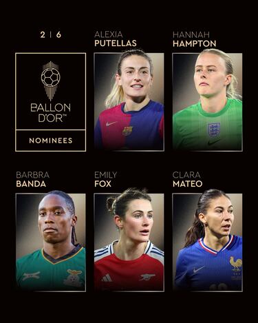 Estos son los nominados al Balón de Oro 2025