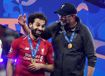 Mohamed Salah and Jürgen Klopp.