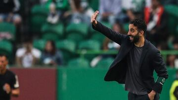 Sporting Lisbon coach Rúben Amorim during a game between Sporting and CD Santa Clara at the José Alvalade stadium.