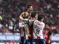 Fidel Barajas celebrates his goal 1-1 with Joao Geraldino of San Luis during the 3rd round match between Tijuana and Atletico de San Luis as part of the Liga BBVA MX, Torneo Clausura 2026 at Caliente Stadium, on January 17, 2026 in Tijuana, Baja California, Mexico.
