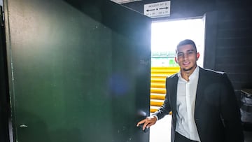 Gustavo Puerta, del Racing, posa para AS en la previa del partido contra Las Palmas.