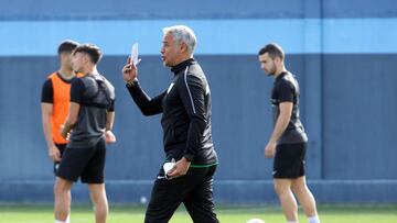 Sergio Pellicer en el entrenamiento del pasado jueves.