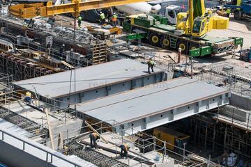 El avance de las obras del estadio Santiago Bernabéu