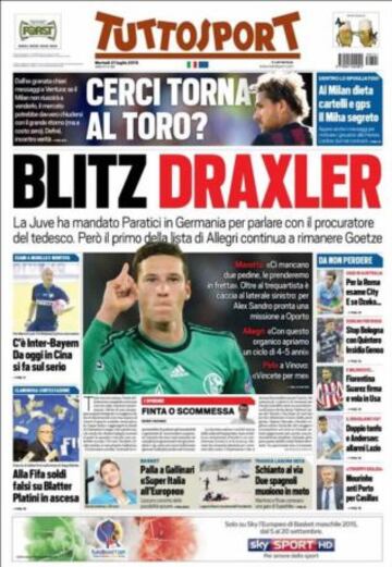 Portadas de la prensa deportiva