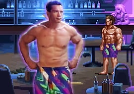 El curioso “bañador hawaiano” de Arnold Schwarzenegger reaparece en Terminator 2D: No Fate como un divertido easter egg