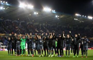 El Celta celebró el pase a semifinales.