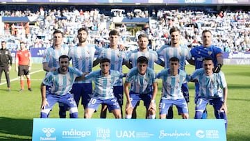 El once del Málaga ante el Ceuta.