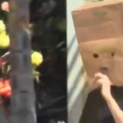 Sara Salazar, viuda de José José se cubre de paparazzis con bolsa de papel