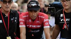 Contador volvió a atacar en la víspera del colosal Angliru