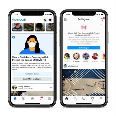 Instagram y Facebook te recordarán que debes usar mascarilla por la COVID-19