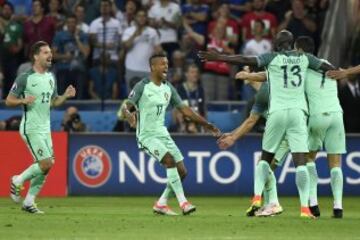 2-0. Nani celebró el segundo tanto.