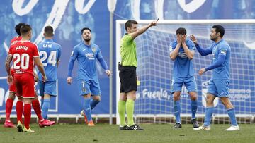 El Fuenlabrada, en el penúltimo partido de la temporada.