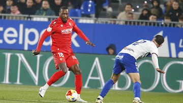 Becker durante un partido de Copa con Osasuna.
