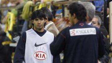 Sergio Agüero de suplente durante esta liga