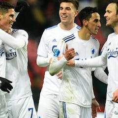 El Copenhague golea al colista antes de recibir al Atlético