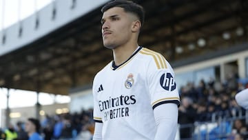 Yusi, con el Real Madrid en la Youth League.