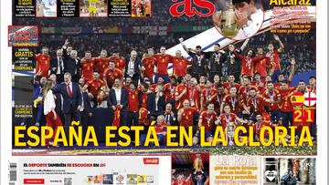 Invencibles, Reyes de Europa... Las portadas del triunfo de España en la Euro