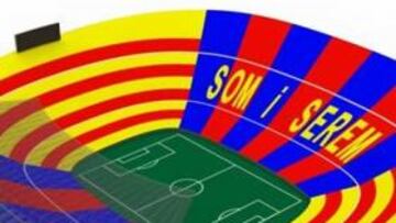 El mosaico en el Camp Nou será azulgrana y catalán