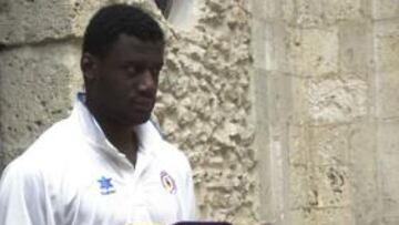 Touré, en su presentación.