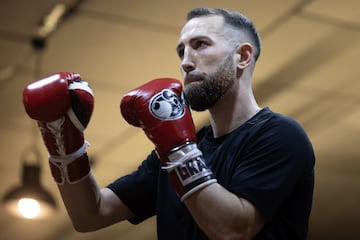 Sandor, durante el entrenamiento de despedida, en Rub.