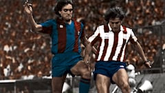 Tras su paso por el conjunto rojiblanco recaló en el Fútbol Club Barcelona en la temporada 1982/83 donde estuvo un total de cinco campañas.