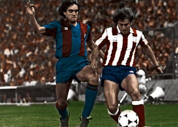 Tras su paso por el conjunto rojiblanco recaló en el Fútbol Club Barcelona en la temporada 1982/83 donde estuvo un total de cinco campañas.