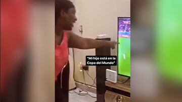 Madre se emociona al ver a su hijo representar los colores de su país en Qatar 2022