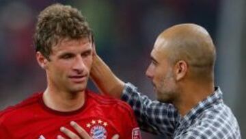 Guardiola, con Muller.