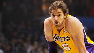 Pau Gasol, en un partido con Los Angeles Lakers.
