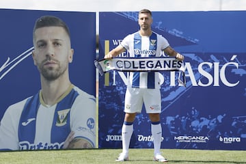 Nastasic, durante su puesta de largo con el Leganés. 