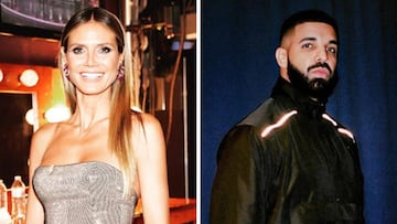 Im&aacute;genes de la modelo alemana Heidi Klum y del rapero Drake.