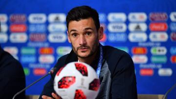 Lloris, en rueda de prensa con Francia.