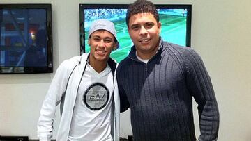 El jugador del PSG, Neymar, y el exjugador del Real Madrid, Ronaldo.
