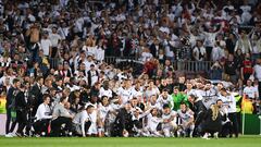 El Eintracht eliminó al Barça en el Camp Nou y lo celebró a lo grande.