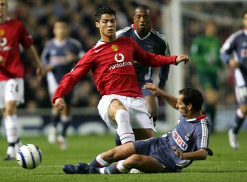 Old Devil | In 2005, Manchester United's Cristiano Ronaldo playing against Benfica in the Champions League.