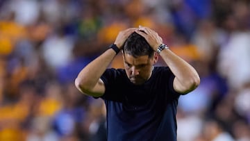 during the 12th round match between Tigres UANL and Cruz Azul as part of the Liga BBVA MX, Torneo Apertura 2025 at Universitario Stadium, on October 04, 2025 in Monterrey, Nuevo Leon, Mexico.