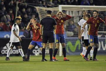 Penalty appeal waved away. Spain can't believe it.