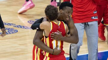 The Atlanta Hawks are going to the Eastern Conference Finals after defeating the Phildelphia 76ers in Game 7. Kevin Huertel led the Hawks with 24 points.