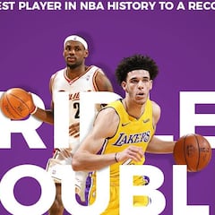 Lonzo Ball (19+12+13) ya es historia de la NBA: triple-doble más joven tras superar a LeBron