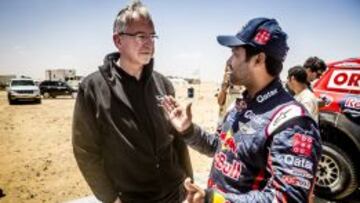 Sven Quandt junto a Al-Attiyah.