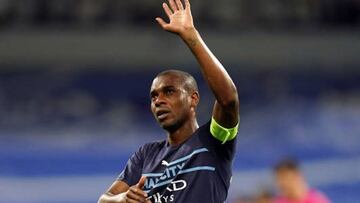 Manchester City&#039;s Fernandinho waves to the fans following defeat in the UEFA Champions League semi final, second leg match at the Santiago Bernabeu, Madrid. Picture date: Wednesday May 4, 2022. (Photo by Nick Potts/PA Images via Getty Images)