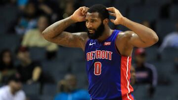 Andre Drummond, durante un partido de la NBA con los Detroit Pistons