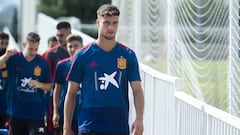 Javi Puado, con la Sub-21.