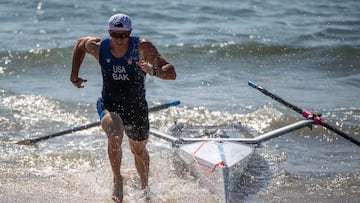 Imagen de una competición de Beach Sprint, modalidad de remo que será olímpica en Los Ángeles 2028.