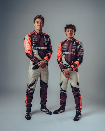 La escuder¨ªa alemana con un nuevo dise?o para los monos de sus pilotos George Russell y Kimi Antonelli.