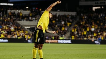 Juan Camilo 'Cucho' Hernández celebrando uno de los goles que le hizo al América.