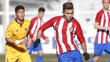 Schiappacasse, en un partido con el Atl&eacute;tico. 